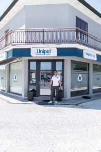 L'esterno dell'Agenzia Unipol di Sossano