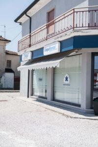L'esterno dell'Agenzia Unipol di Sossano